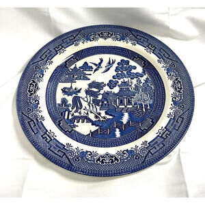 Churchill Blue Willow by Staffordshire England  10 1/4" Dinner Plates